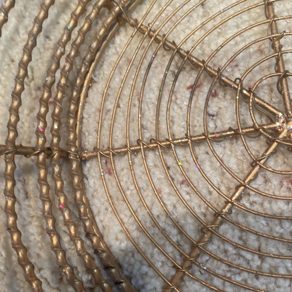 Sparkly Fruit with 12 1/2” round Sparkly Gold Metal Base - Picture 13 of 13